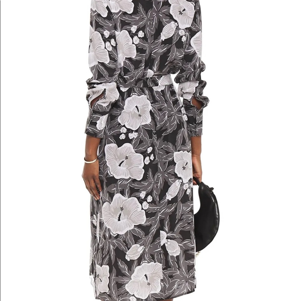 🍀🌷🍀 Equipment belted floral-print washed-silk dress M - Picture 2 of 11